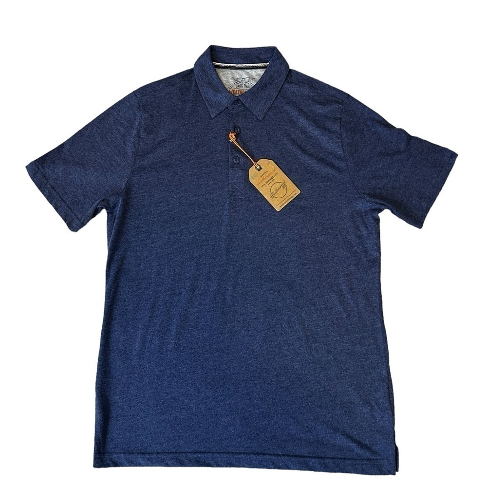 Weatherproof Vintage Men’s The Vintage Short Sleeve Tee Polo Ocean Blue Medium - Picture 5 of 9